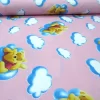 TESSUTO STOFFA COTONE DISNEY WINNIE THE POOH A METRO ALT. 280 ROSA G570