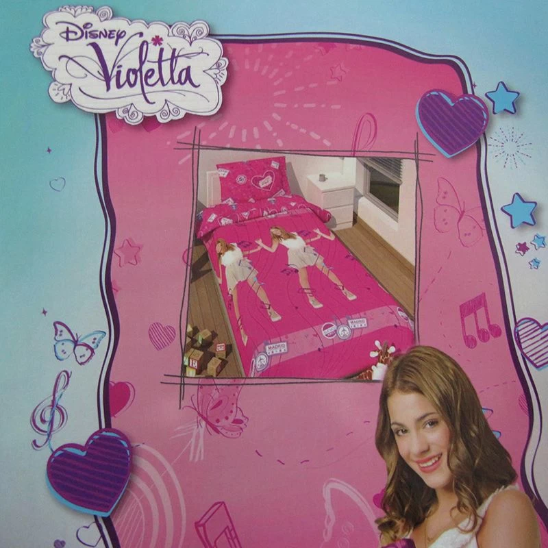 Trapuntino Copriletto Disney Violetta Music Una Piazza Col. Viola H706 2 Trapuntino Copriletto Disney Violetta Music Una Piazza Col. Viola H706 - immagine 2