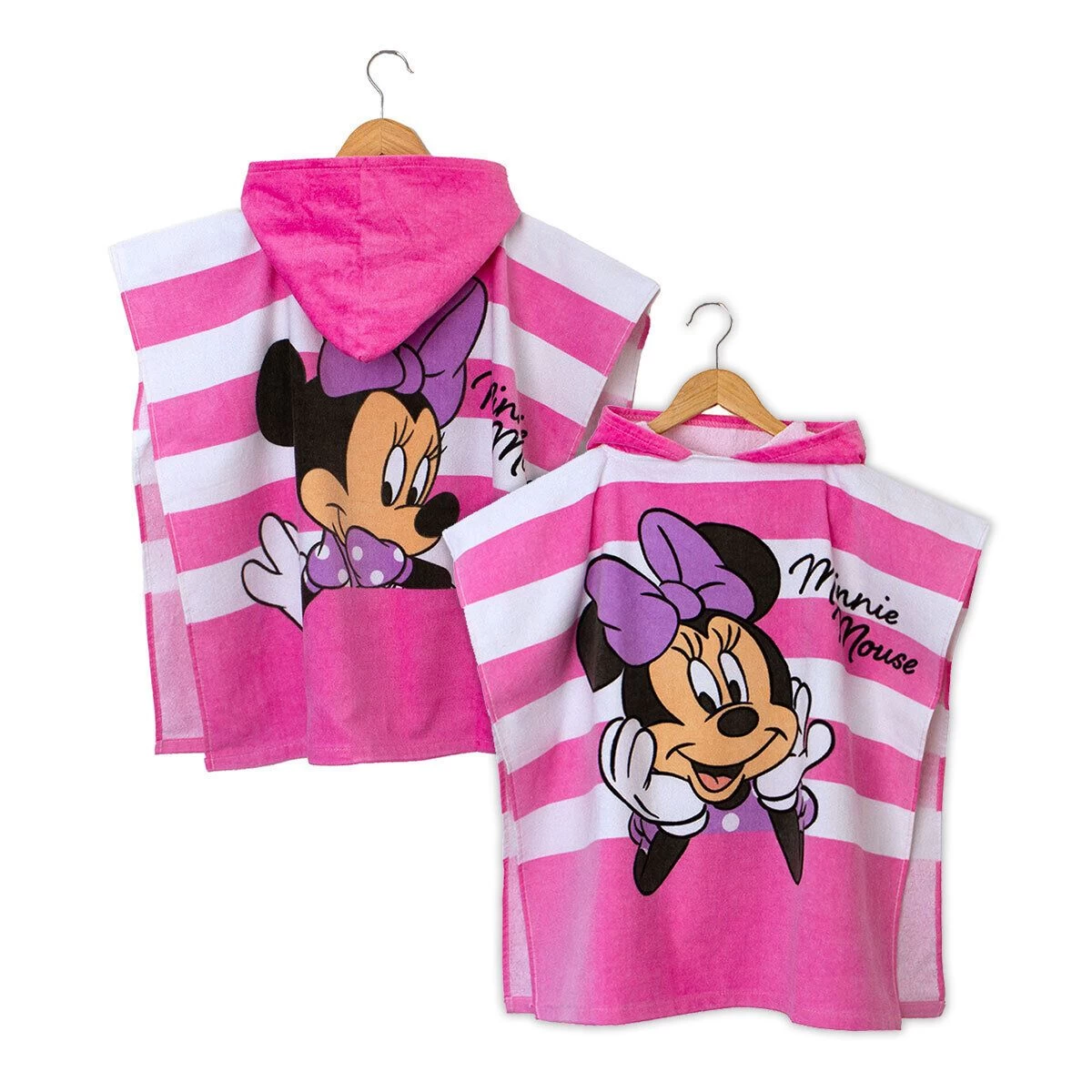 Accappatoio Poncho Minnie Mouse Disney In Spugna Taglia Unica J590 1 Accappatoio Poncho Minnie Mouse Disney In Spugna Taglia Unica J590