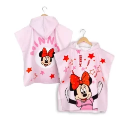Accappatoio Poncho Minnie Disney In Spugna Taglia Unica K262 -Disney accappatoio poncho minnie mouse disney in spugna taglia unica 3