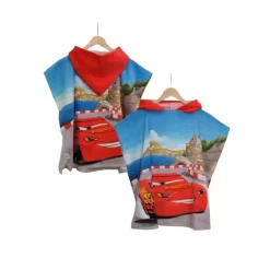 Accappatoio Poncho Cars Disney Pixar Spugna - Taglia Unica S532