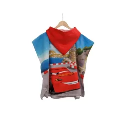 Accappatoio Poncho Cars Disney Pixar Spugna - Taglia Unica S532 -Disney accappatoio poncho disney pixar cars retro