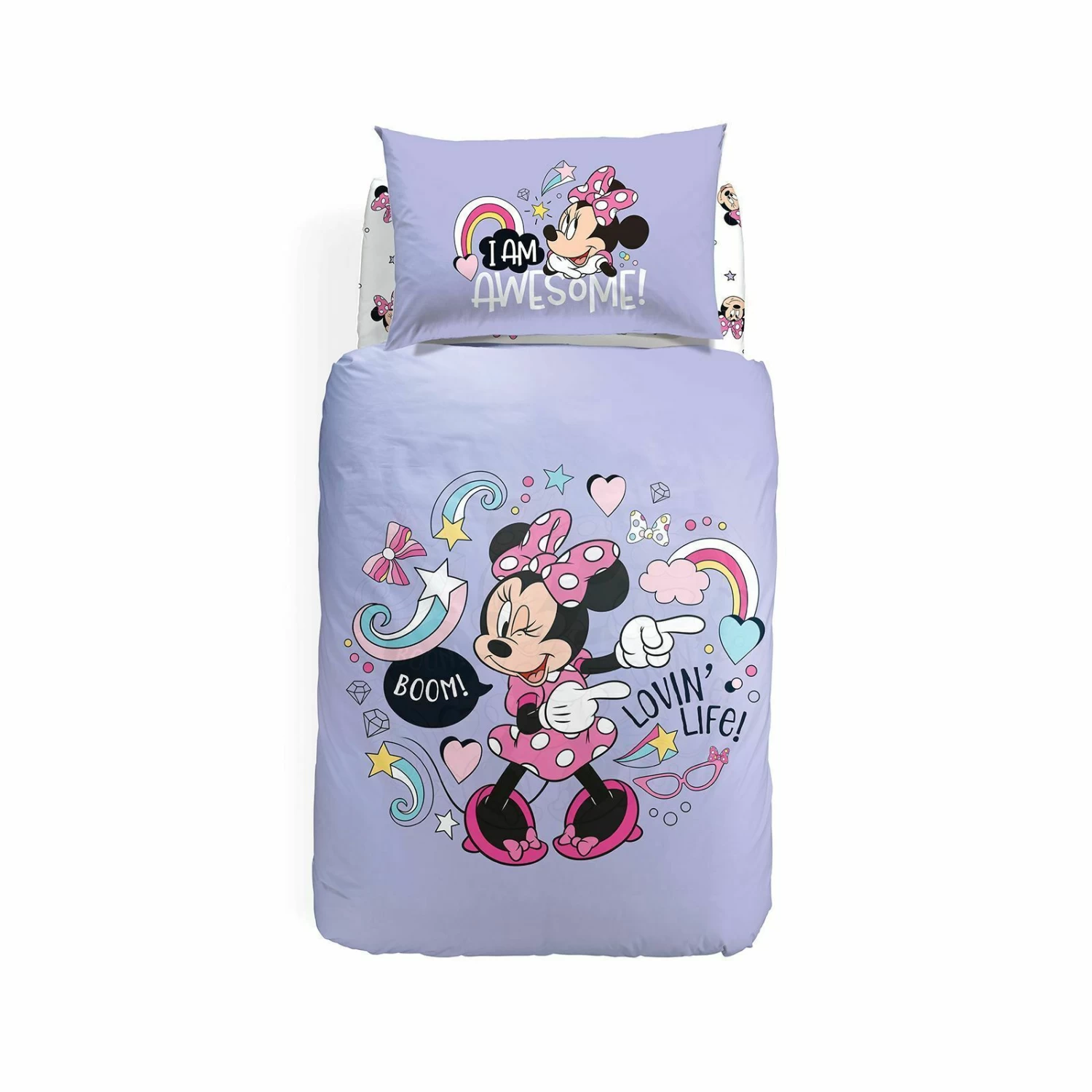 Completo Copripiumino Minnie Bloom Disney Caleffi Per Letto Singolo W179 1 Completo Copripiumino Minnie Bloom Disney Caleffi Per Letto Singolo W179