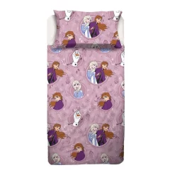Completo Lenzuola In Flanella Frozen Disney Per Letto Singolo J974