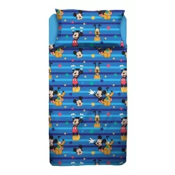 Completo Lenzuola In Flanella Topolino Disney Per Letto Singolo J971
