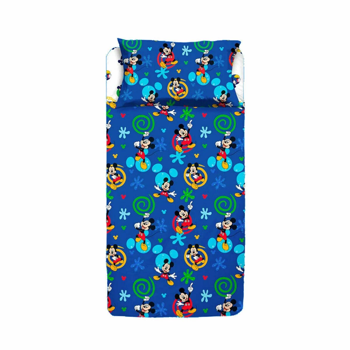 Completo Lenzuola Mickey Mouse Disney Per Letto Singolo K012 1 Completo Lenzuola Mickey Mouse Disney Per Letto Singolo K012