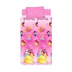 Completo Lenzuola Principesse Disney In Cotone - Dimensioni Varie U723