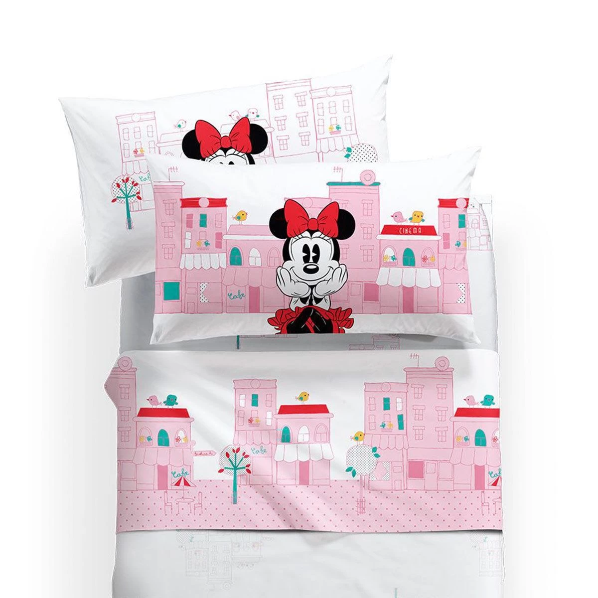 Completo Lenzuola Minnie City Disney Di Caleffi - Dimensioni Varie R494 1 Completo Lenzuola Minnie City Disney Di Caleffi - Dimensioni Varie R494