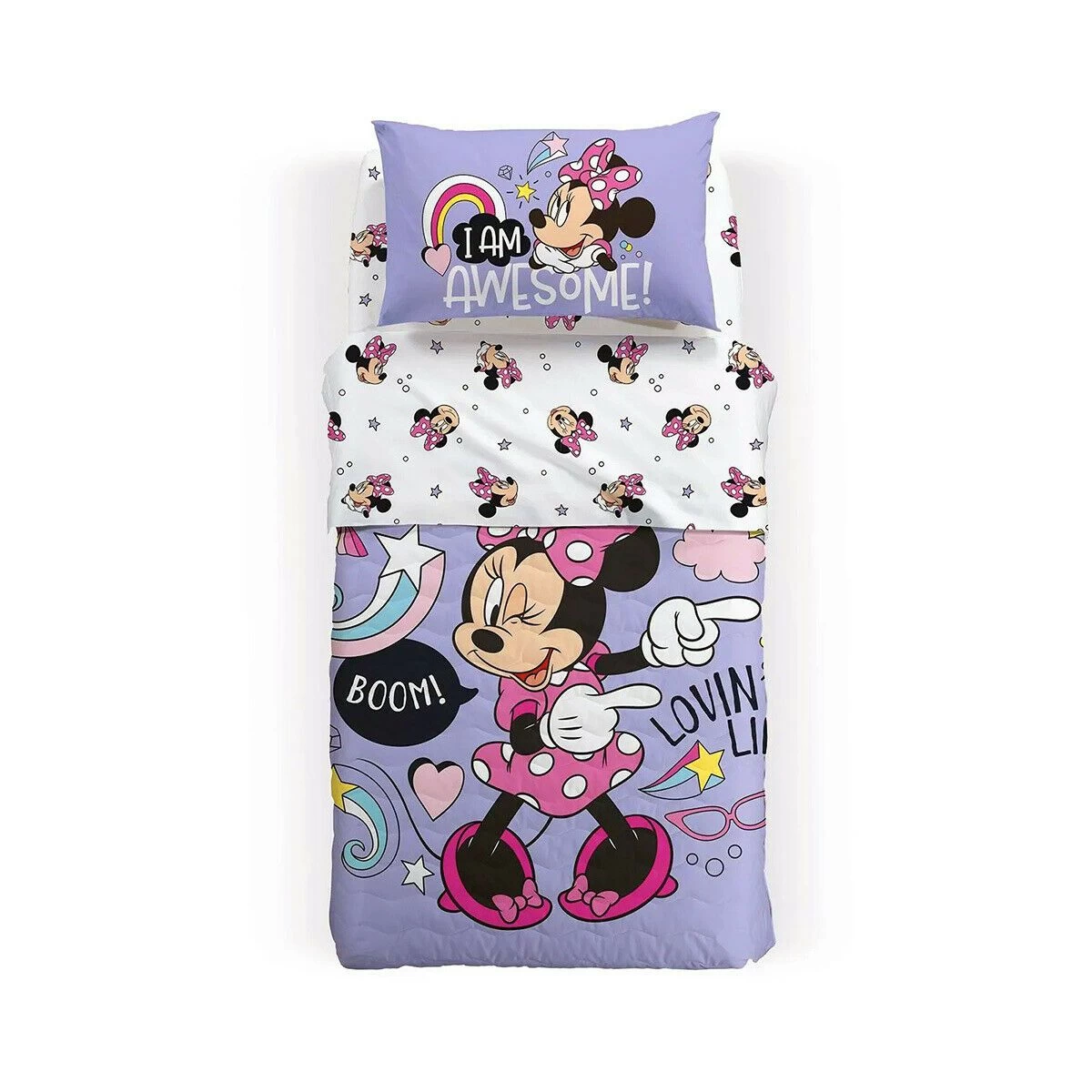 Trapuntino Minnie Boom Disney Di Caleffi Singolo W817 1 Trapuntino Minnie Boom Disney Di Caleffi Singolo W817