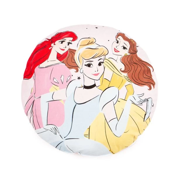 Cuscino Arredo Princess Disney Sagomato Stampato Rotondo K245 1 Cuscino Arredo Princess Disney Sagomato Stampato Rotondo K245