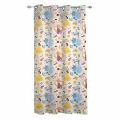 Pannello Tenda Arredo Principesse Disney In Velo 140x290 Cm C/anelli U689