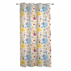 Pannello Tenda Arredo Principesse Disney In Velo 140x290 Cm C/anelli U689