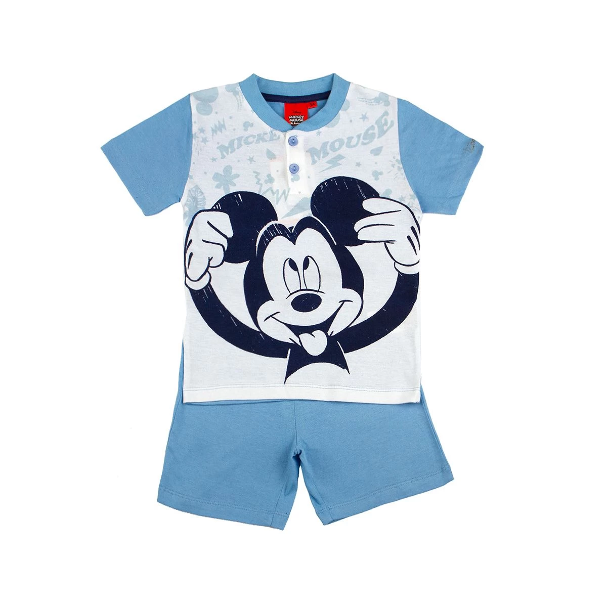 Pigiama Bambino Estivo Mickey Mouse Disney In Cotone WD16552 Y737 3 Pigiama Bambino Estivo Mickey Mouse Disney In Cotone WD16552 Y737 - immagine 3