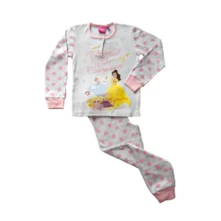 Pigiama Bambina Principesse Disney In Caldo Cotone DGW1883 V189 -Disney pigiama bimba principesse disney dgw1883 caldo cotone bianco melange 4
