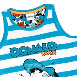 Pigiama Bambina/ragazza Estivo Paperino Disney In Cotone 54393 Z049 -Disney pigiama da bambina ragazza estivo donald duck 54393 blu particolare 6