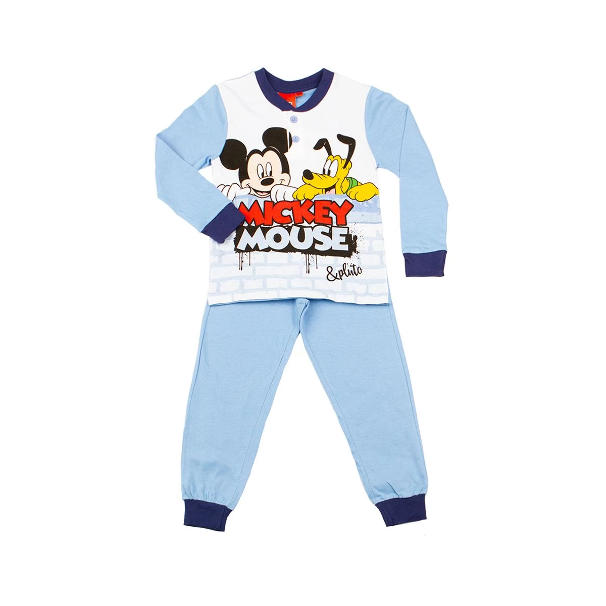 Pigiama Bambino Mickey Mouse Disney In Cotone WD16554 Y286 3 Pigiama Bambino Mickey Mouse Disney In Cotone WD16554 Y286 - immagine 3