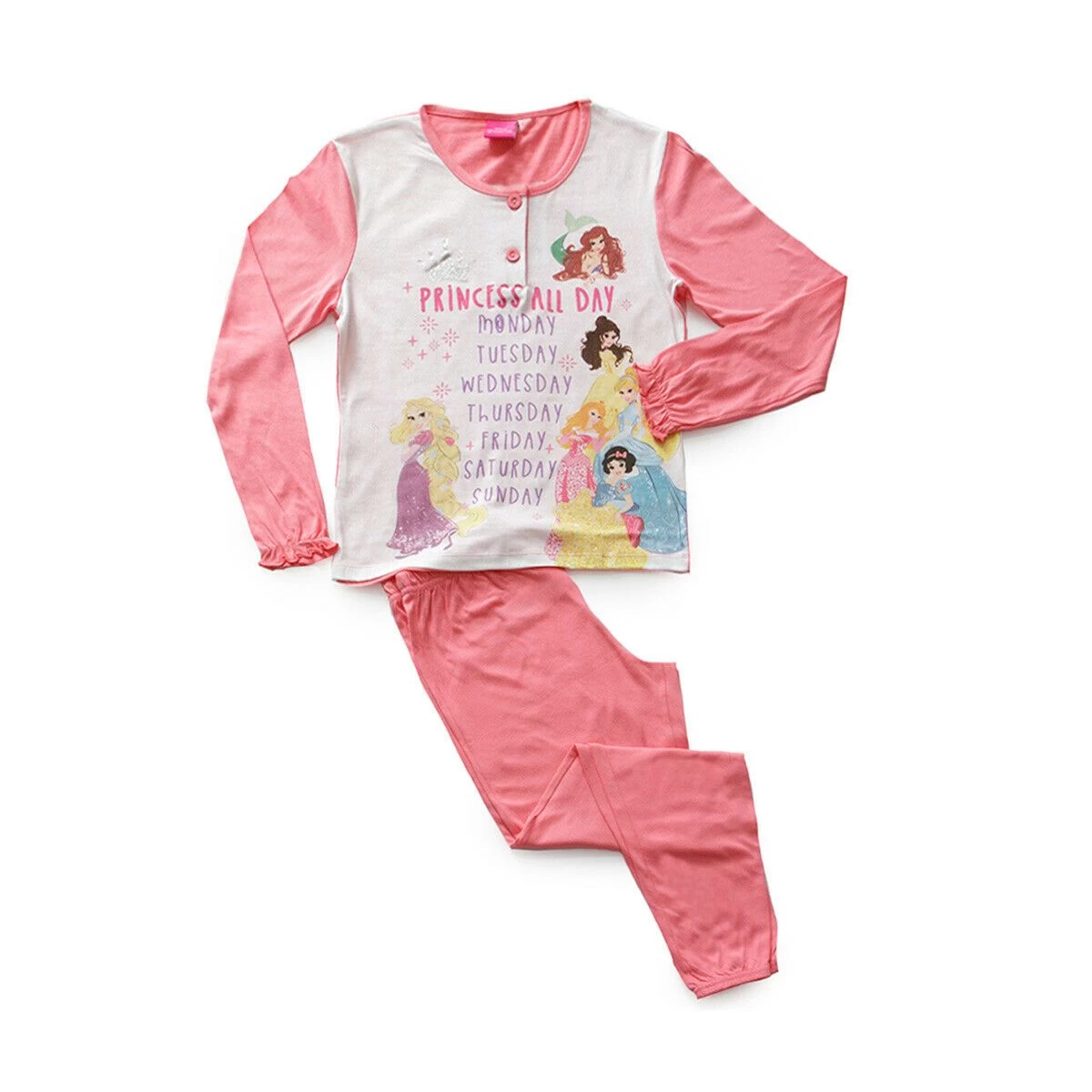 Pigiama Bambina Disney Principesse In Cotone WD22944B - Caramella Y944 1 Pigiama Bambina Disney Principesse In Cotone WD22944B - Caramella Y944