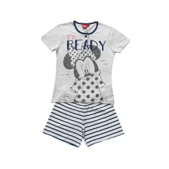 Pigiama Corto Minnie Disney Da Bambina WD22939B - Grigio T256