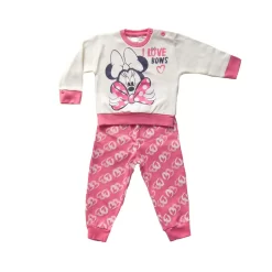 Pigiama Neonata Minnie Disney In Caldo Cotone Da 12 A 30 Mesi WD101354 V408 -Disney pigiamino neonata minnie disney caldo cotone panna 4