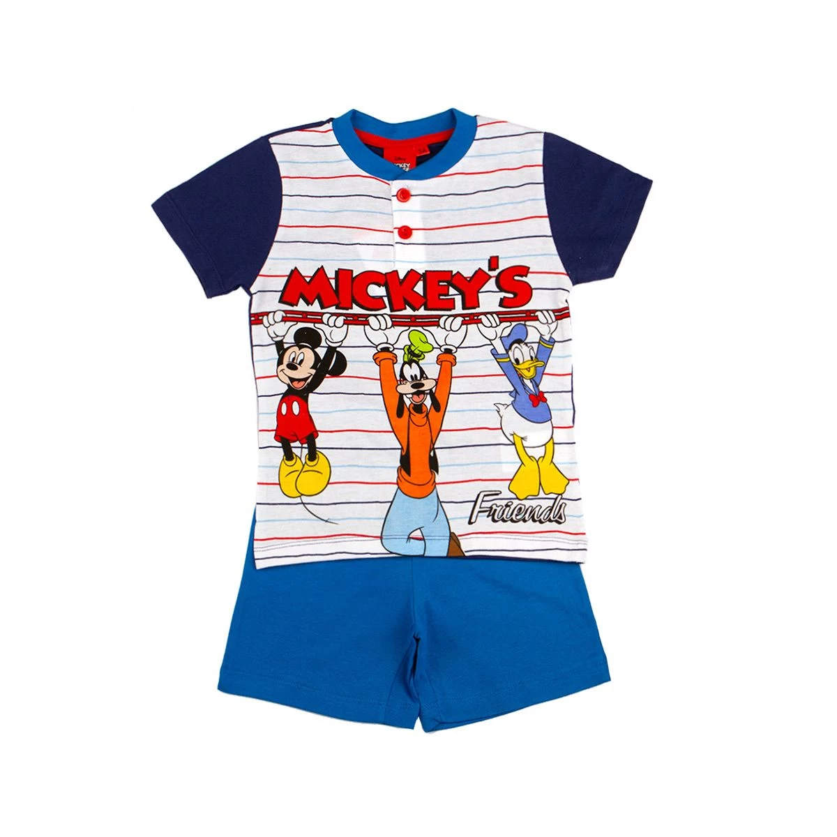 Pigiama Bambino Estivo Mickey S Friends Disney In Cotone WD16563 Y738 2 Pigiama Bambino Estivo Mickey S Friends Disney In Cotone WD16563 Y738 - immagine 2