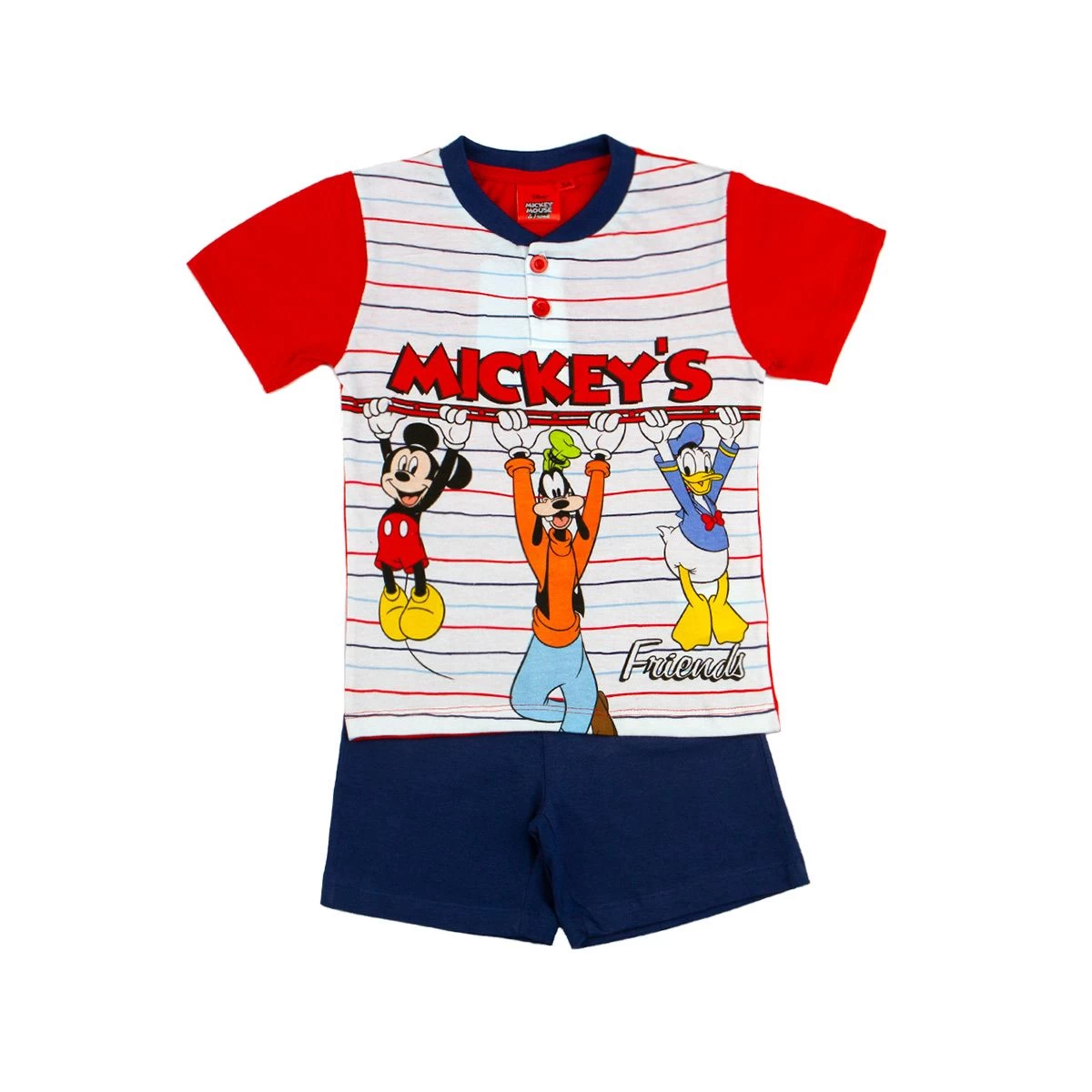 Pigiama Bambino Estivo Mickey S Friends Disney In Cotone WD16563 Y738 3 Pigiama Bambino Estivo Mickey S Friends Disney In Cotone WD16563 Y738 - immagine 3