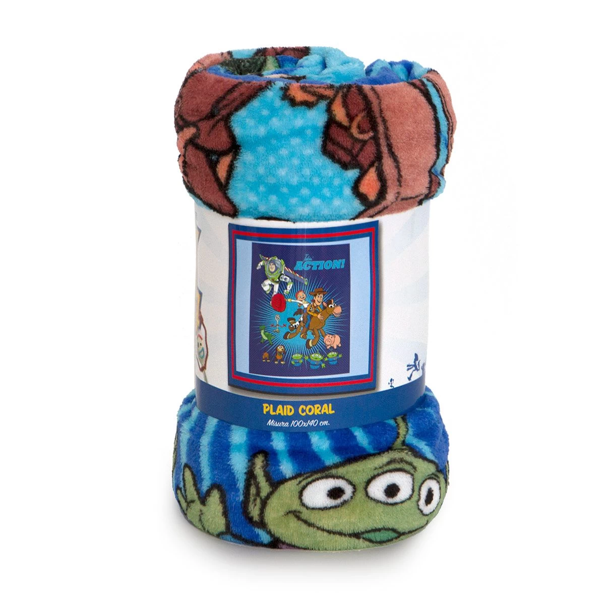 Plaid In Coral Toy Story Disney Pixar 100x140 Cm U724 2 Plaid In Coral Toy Story Disney Pixar 100x140 Cm U724 - immagine 2