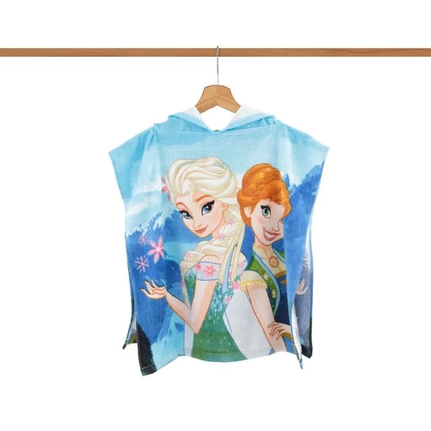 Accappatoio Poncho Di Frozen Disney Per Bambina Spugna - Taglia Unica P044 - immagine 2