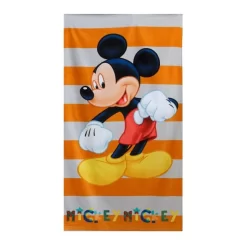 Telo Mare Topolino Mickey Mouse Disney 70x140 Cm S745 -Disney telo mare topolino spugna di microfibra arancione 1