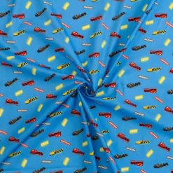 Tessuto Cotone Al Metro Cars Disney Pixar Altezza 150 Cm W337