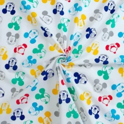 Tessuto Cotone Al Metro Topolino Disney Altezza 150 Cm W329