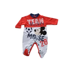 Tutina Neonato Mickey Mouse Disney In Cotone Da 0 A 9 Mesi WD101279 S310 -Disney tutina in cotone disney mickey mouse rosso 4