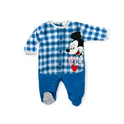 Tutina Neonato Mickey Mouse Disney In Cotone Da 0 A 9 Mesi WD101521 Y277 -Disney tutina neonato disney baby in cotone b2wd101521 bluette 4